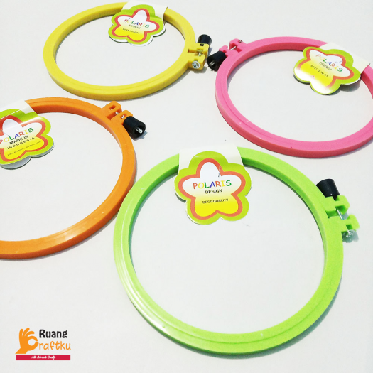Pemidangan / Hoop Plastik Lokal untuk Menyulam