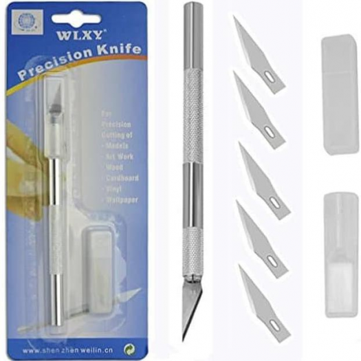 Pen Cutter / Pisau Ukir / Pisau Craft Bonus Refill Pisau 5 buah