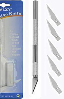 Pen Cutter / Pisau Ukir / Pisau Craft Bonus Refill Pisau 5 buah